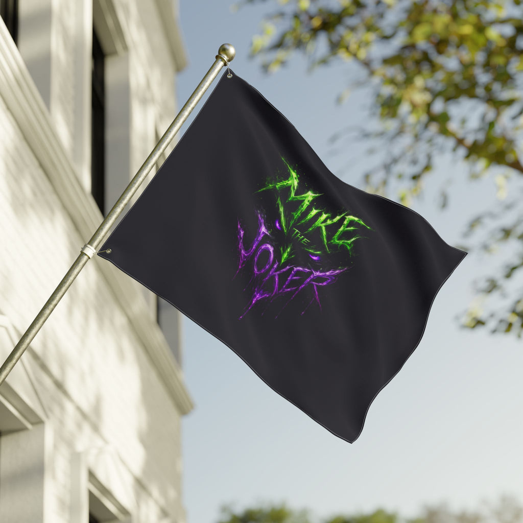 Double-Sided Flag – "Mike the Joker" Neon Horror Design