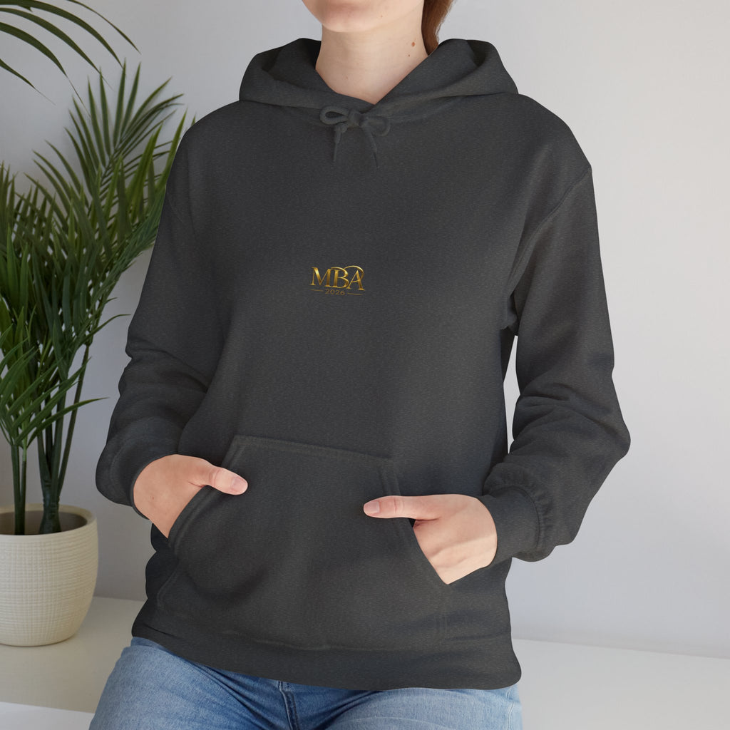 MBA 2026 Gold Logo Hoodie — Graduation/Alumni Commemorative Sweatshirt