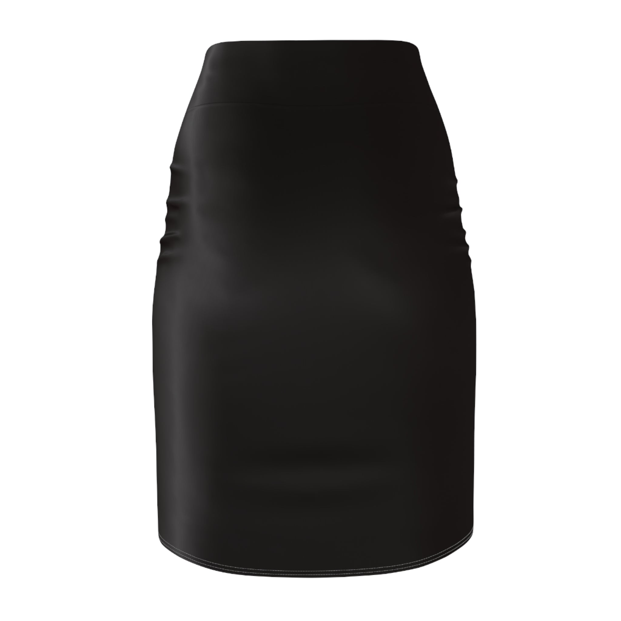 Pencil Skirt — Black Mini with Cute Crew Skum Character Print