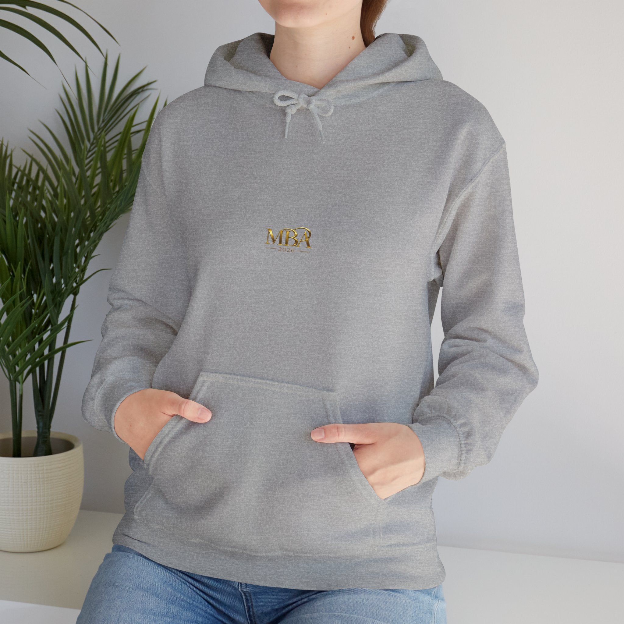 MBA 2026 Gold Logo Hoodie — Graduation/Alumni Commemorative Sweatshirt
