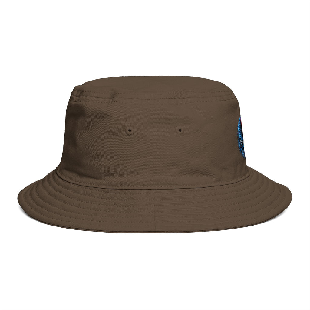 Next Level Creation Agency Brown Bucket Hat — Logo Embroidered Streetwear