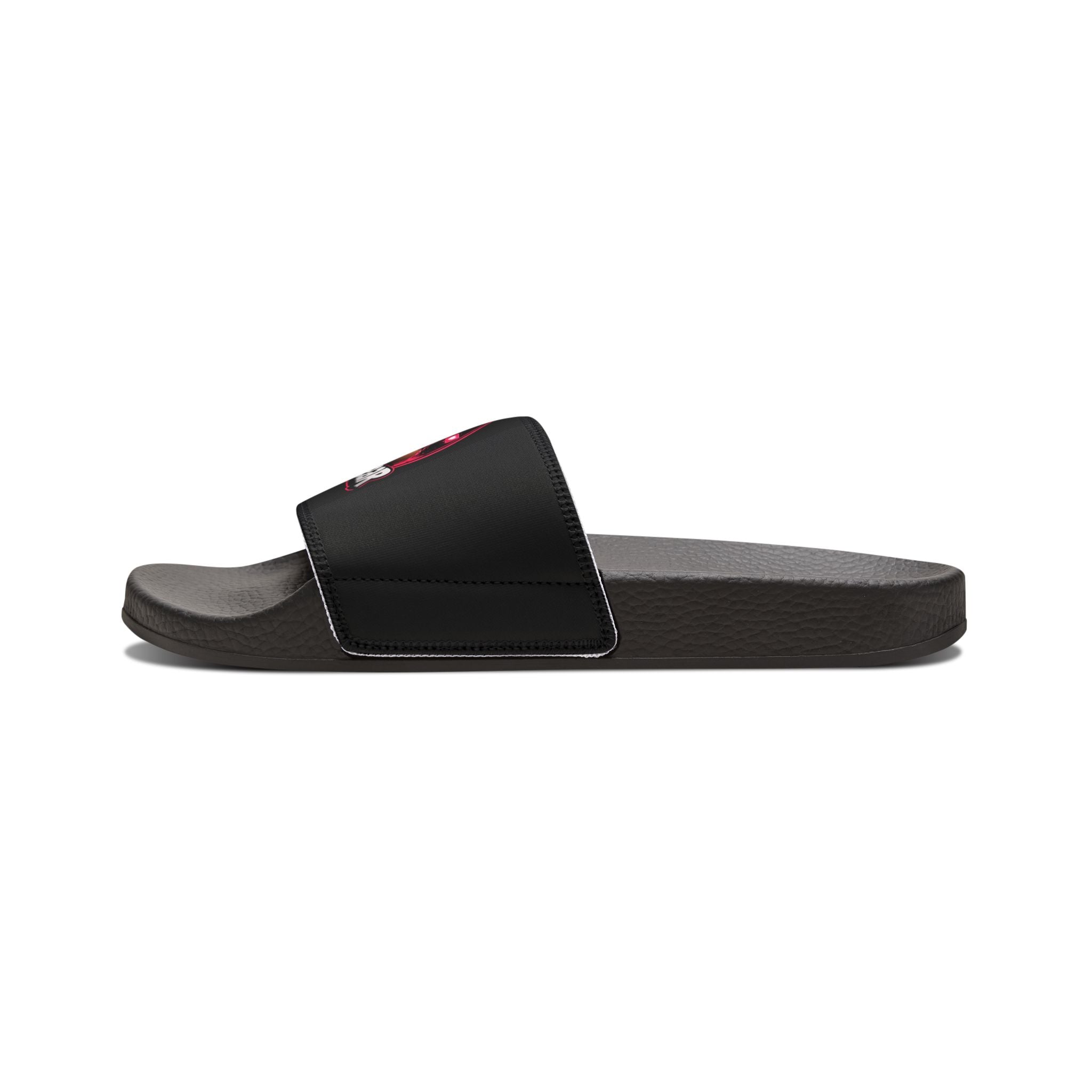 Men's Custom Slide Sandals — 'Benno the Bear' Graphic Removable-Strap Slides