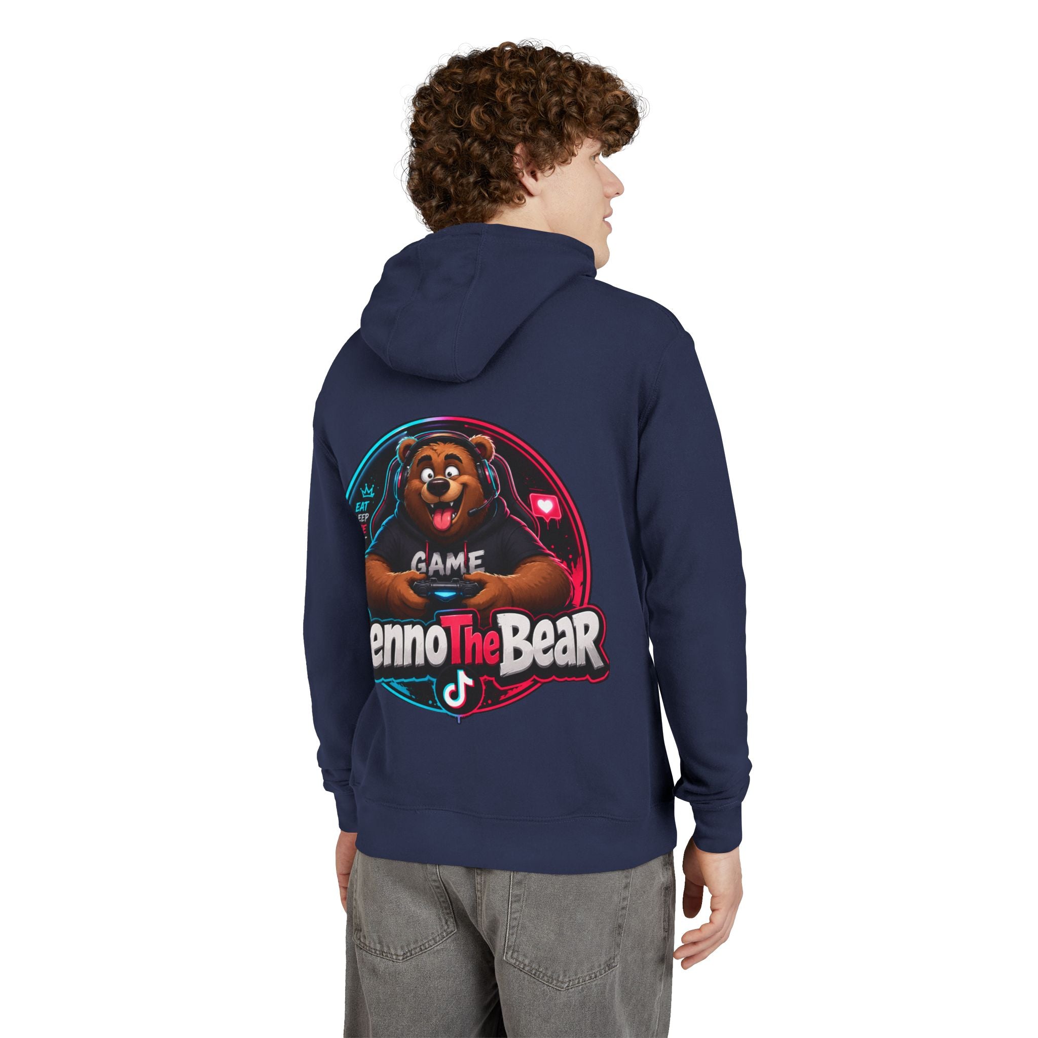 Benno The Bear Gaming Hoodie — Gamer Logo Pullover