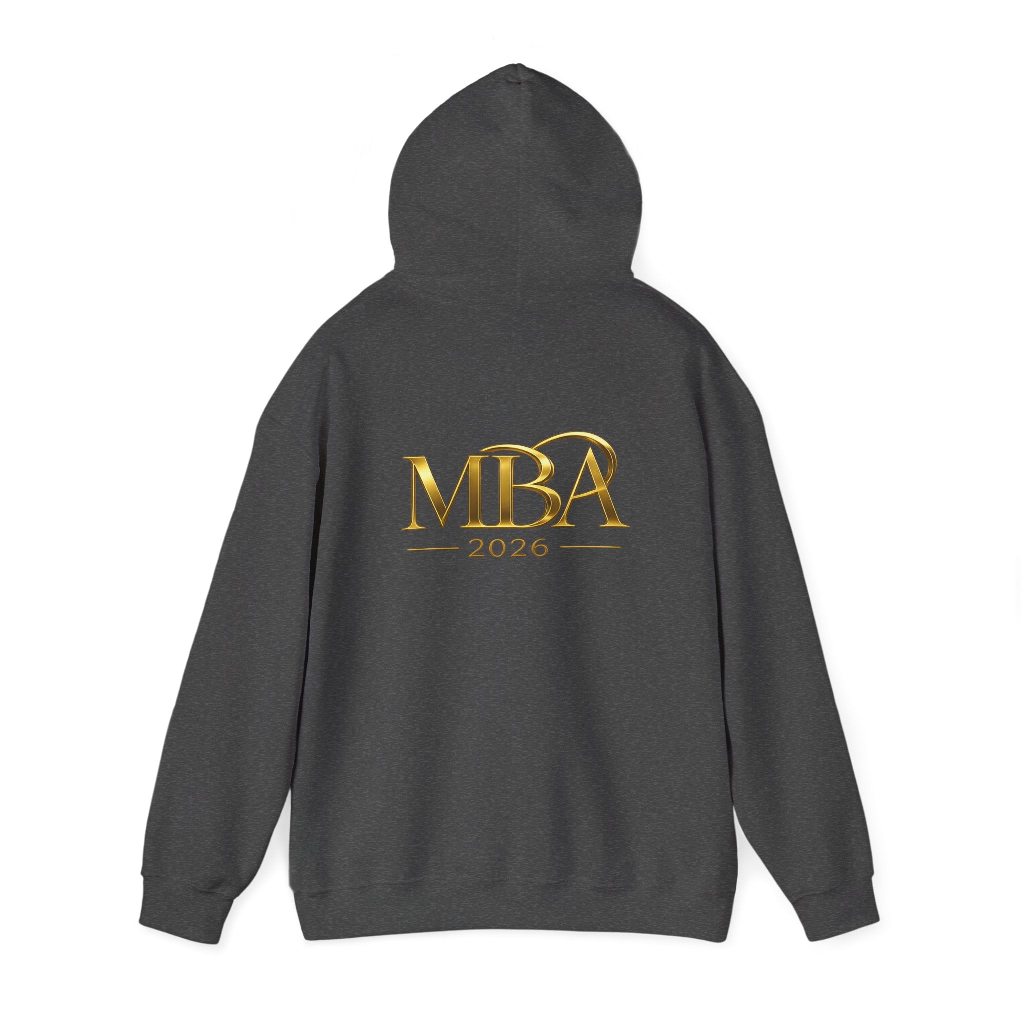 MBA 2026 Gold Logo Hoodie — Graduation/Alumni Commemorative Sweatshirt