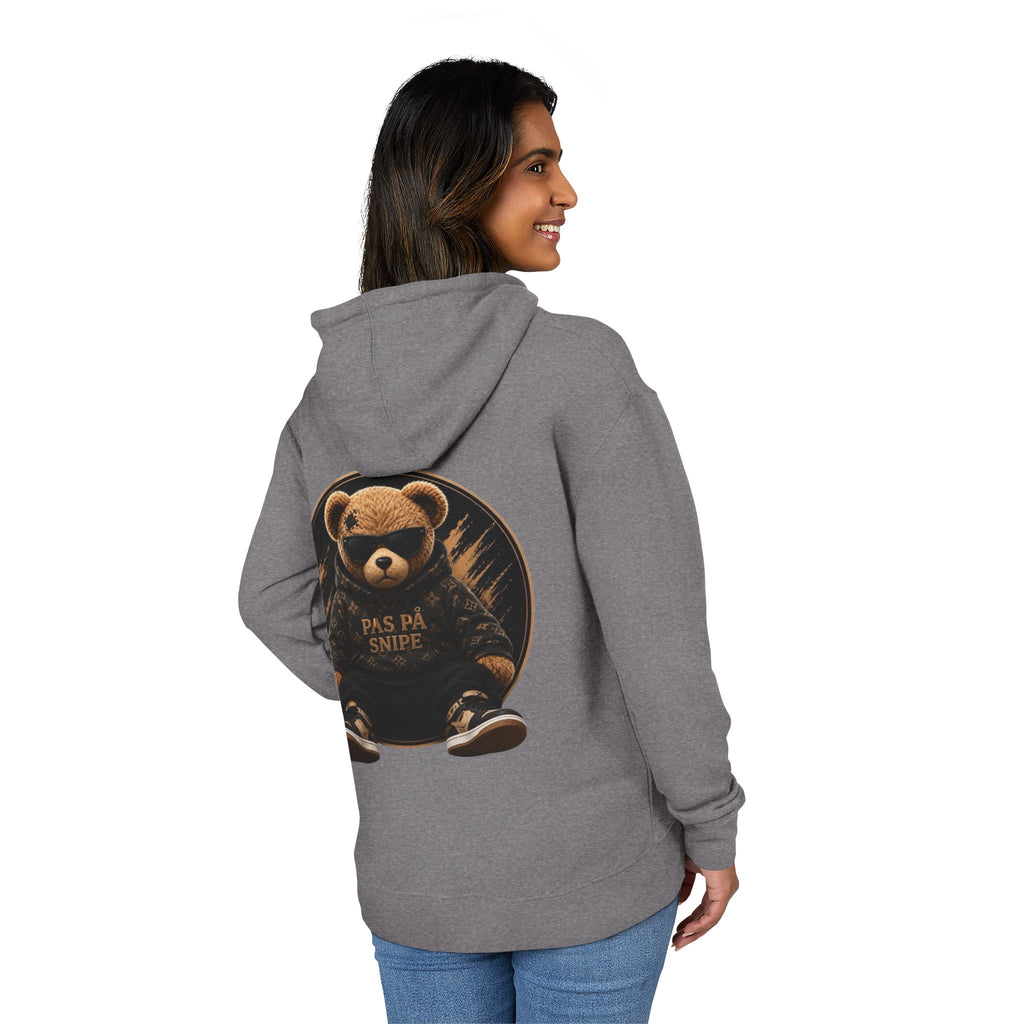 Teddy Bear Hoodie — 'Pas På Snipe' Graphic Pullover