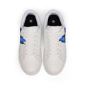 Women's Leather Sneakers — Blue Butterfly Low-Top Fashion Sneakers
