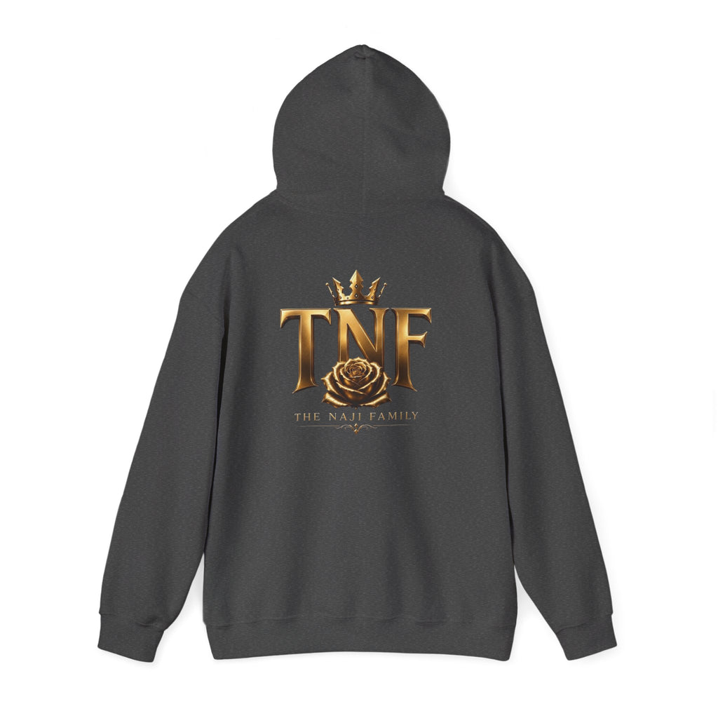 TNF Gold Rose Hoodie — Elegant Crown Logo Pullover
