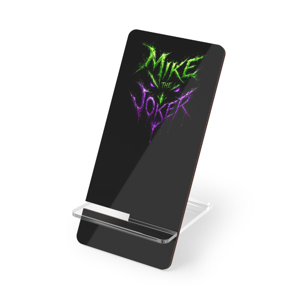 Phone Stand — 'Mike the Joker' Black Acrylic Mobile Display Stand