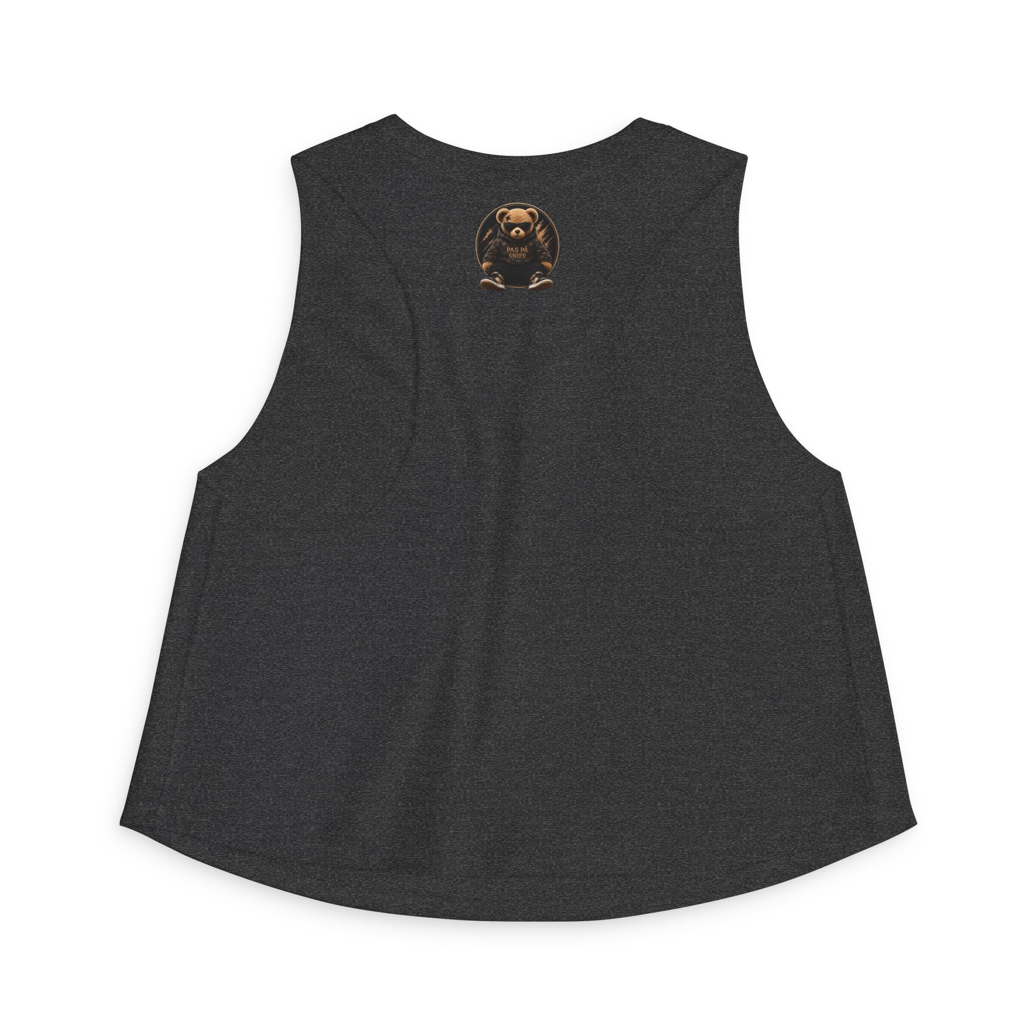 Cute Teddy Bear Graphic Crop Top — "Pas På Snipé" Women's Tank