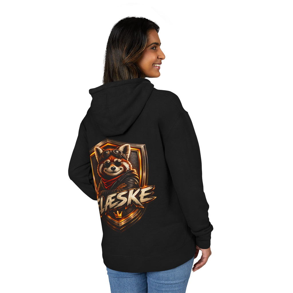 Raccoon Crest Hoodie — "Flæske" Gamer Logo Pullover