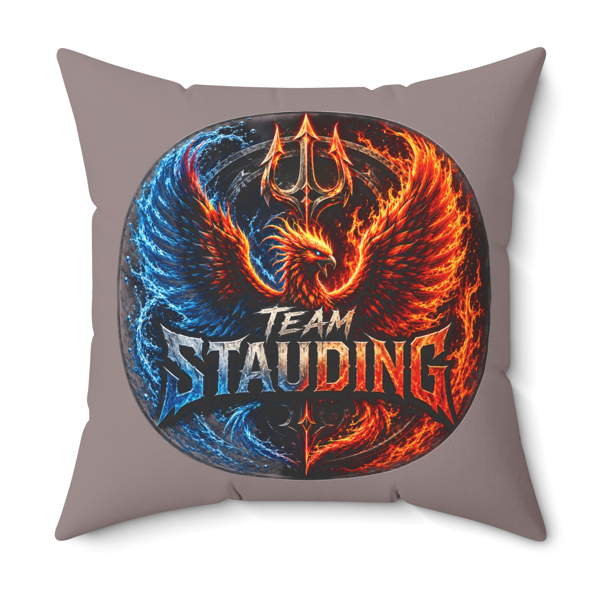 Stauding Next Level Creator Agency Logo Pillow — Spun Polyester Square Accent Pillow