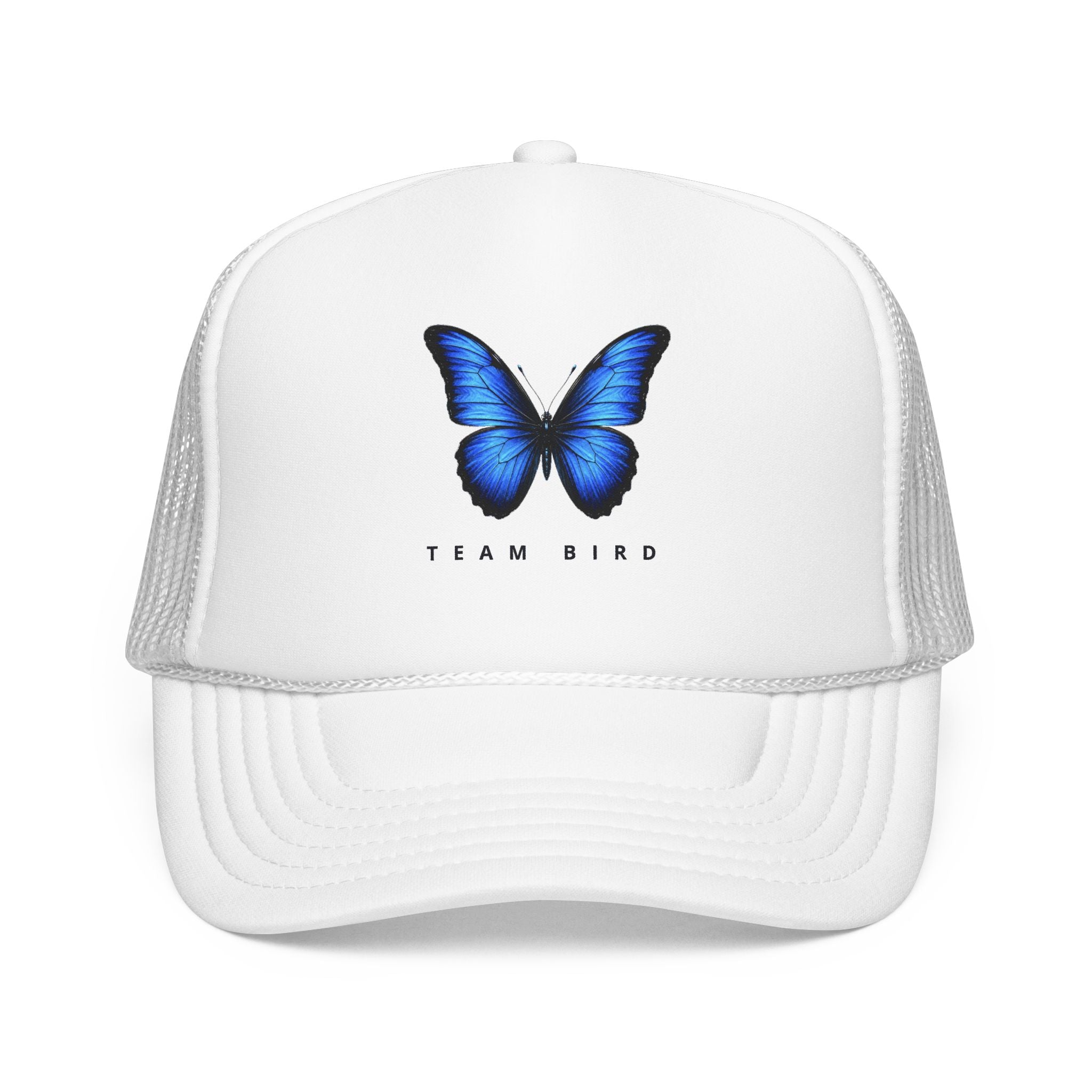 Blue Butterfly Trucker Hat — Vibrant Monarch-Inspired Foam Cap