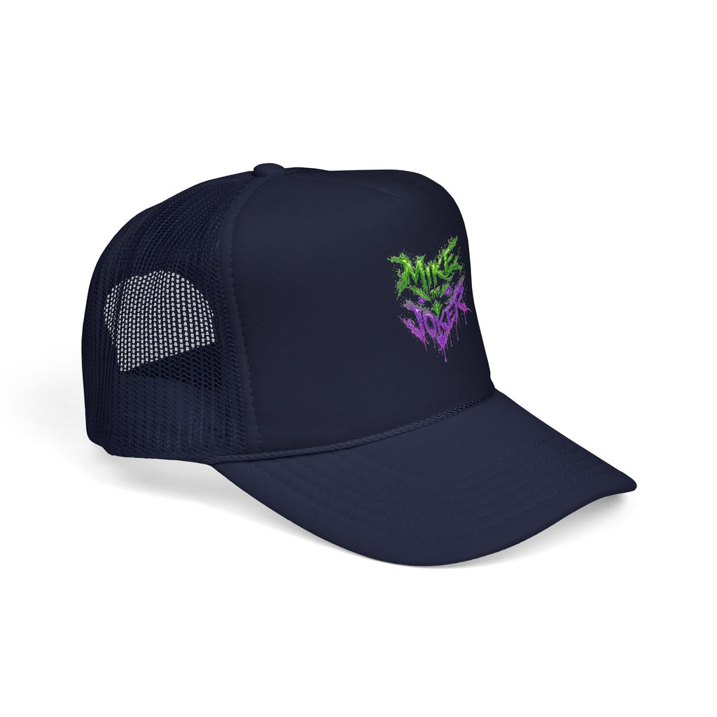 Trucker Hat with Neon Grunge Heart Logo