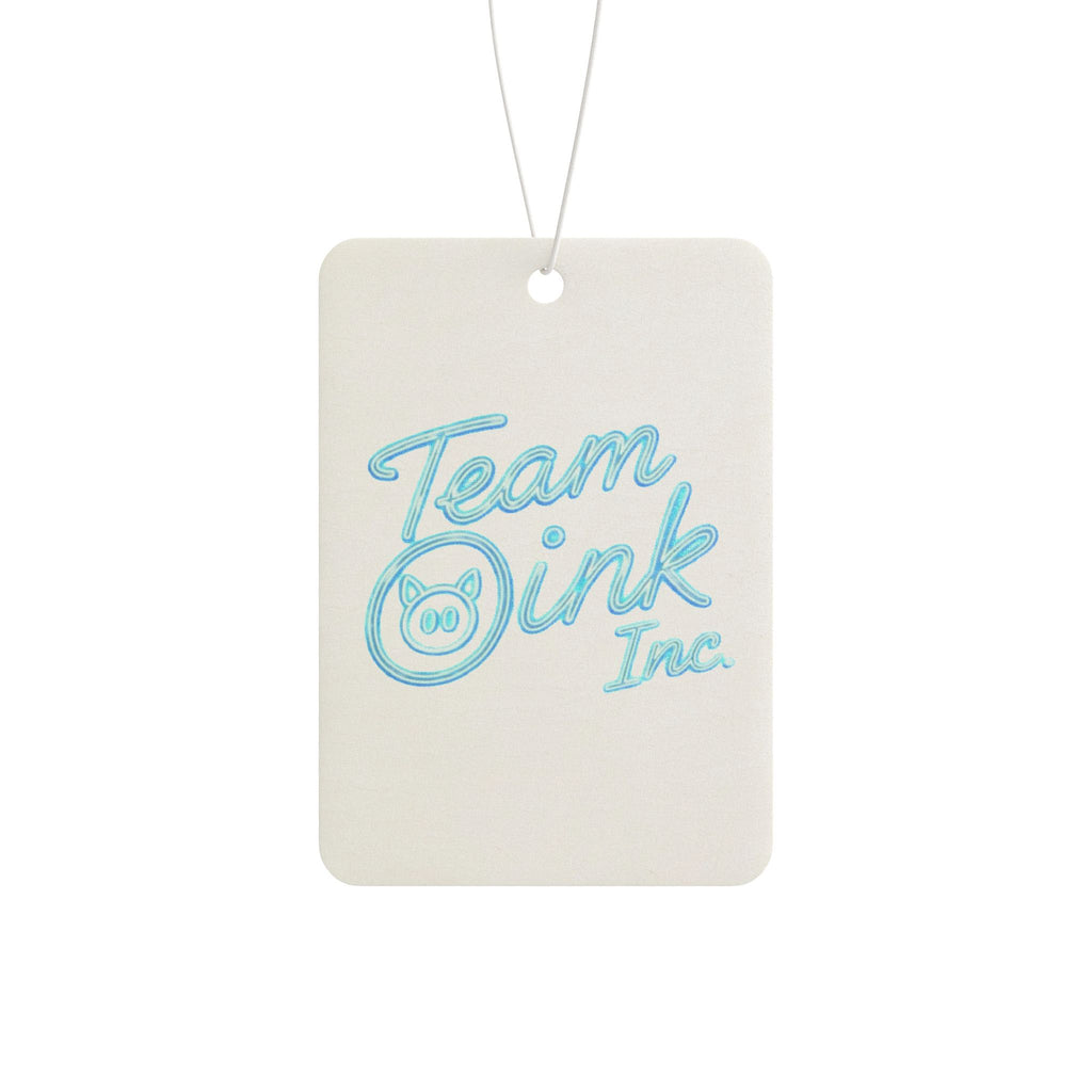 Team Oink Inc. Car Air Freshener — Retro Script Hanging Scent Tag