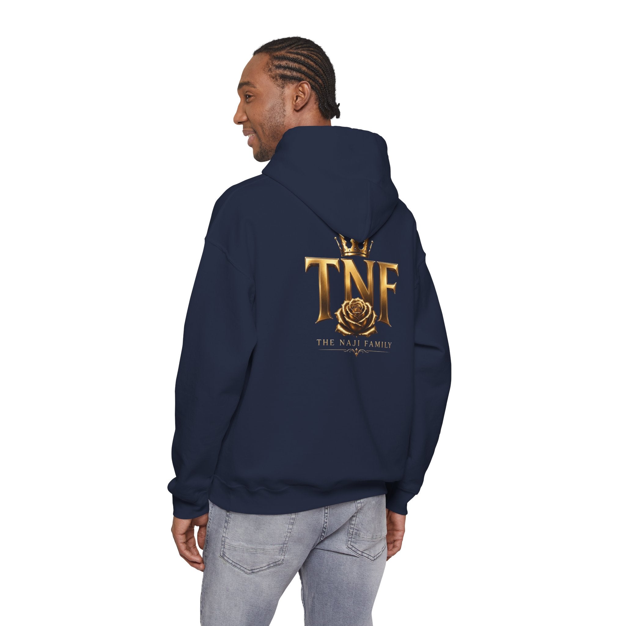 TNF Gold Rose Hoodie — Elegant Crown Logo Pullover
