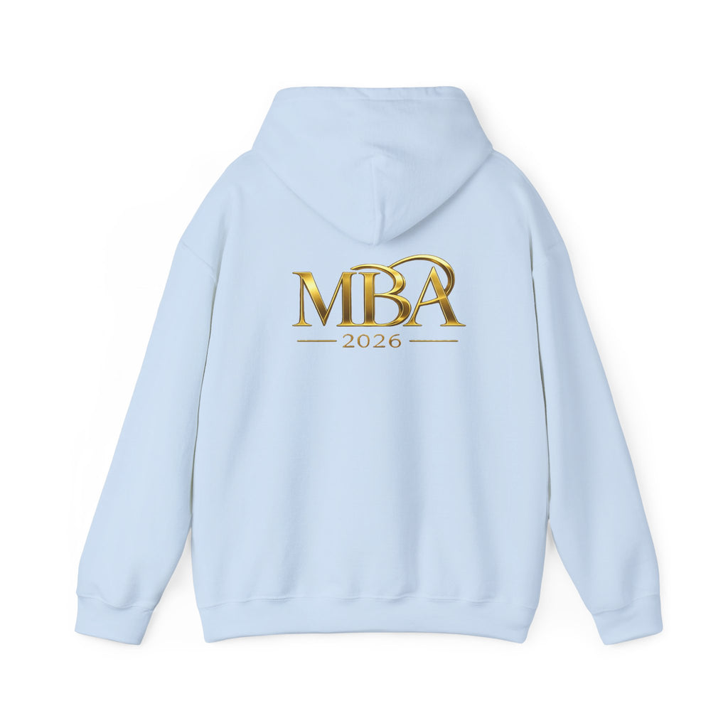 MBA 2026 Gold Logo Hoodie — Graduation/Alumni Commemorative Sweatshirt