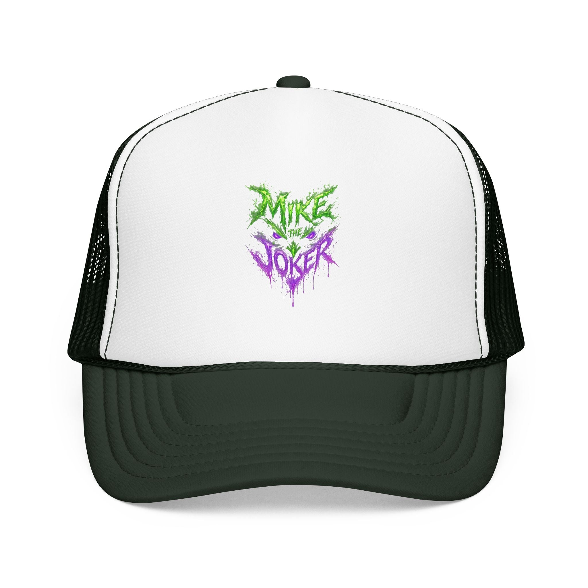 Trucker Hat with Neon Grunge Heart Logo