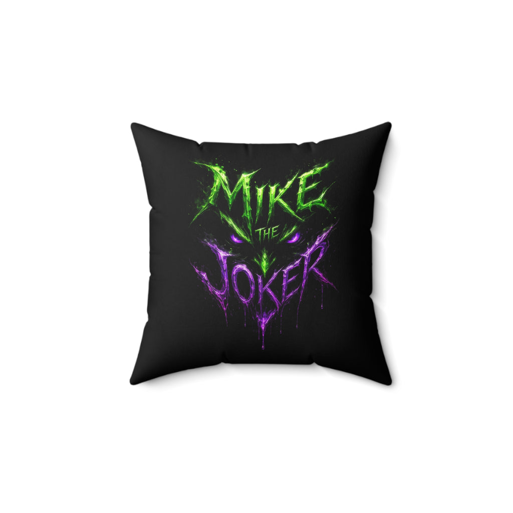 Mike the Joker Neon Graphic Pillow - Spun Polyester Decorative Cushion