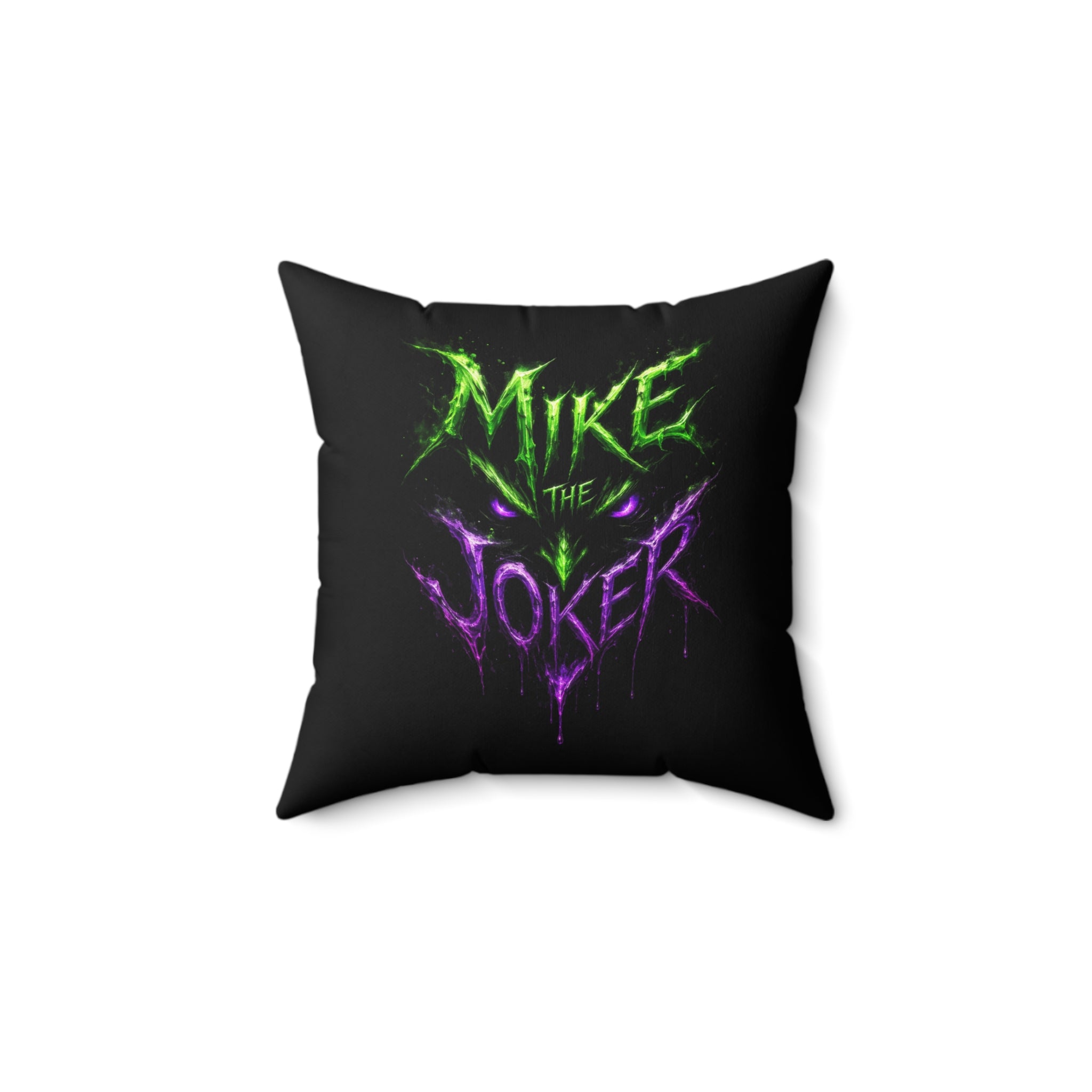 Mike the Joker Neon Graphic Pillow - Spun Polyester Decorative Cushion