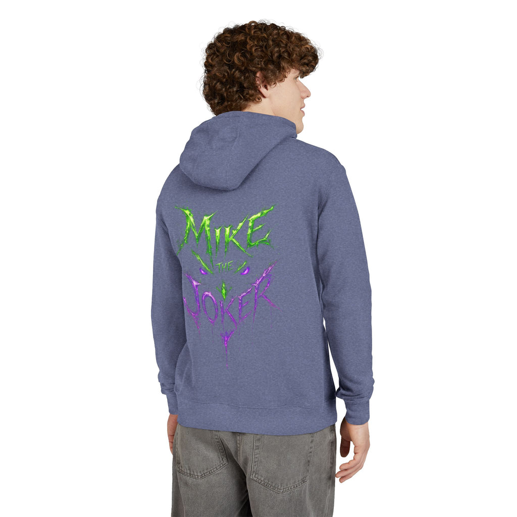 Joker Graphic Hoodie — "Mike the Joker" Neon Green & Purple Streetwear