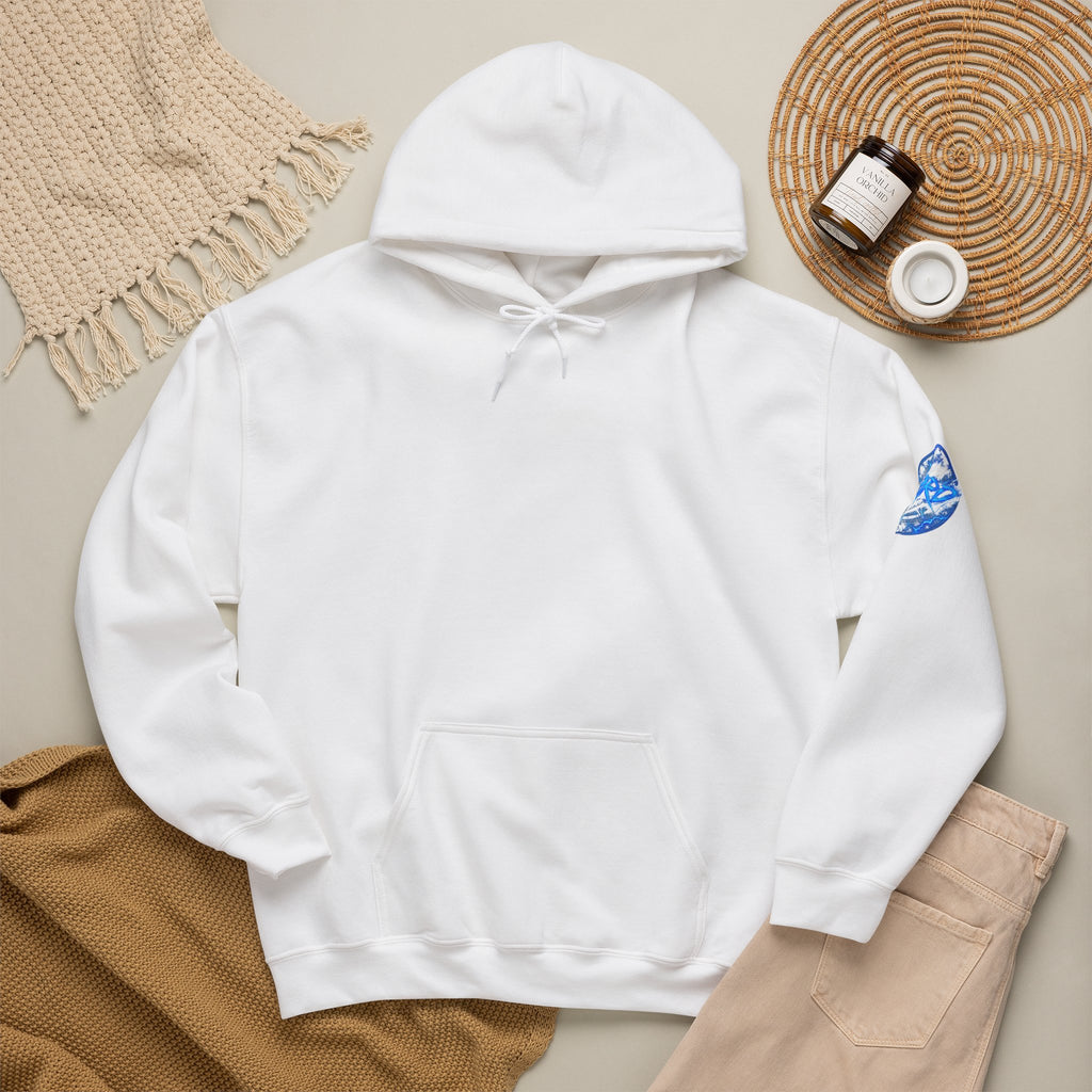 Nord Globe Hoodie — Blue Vintage Graphic Hooded Sweatshirt