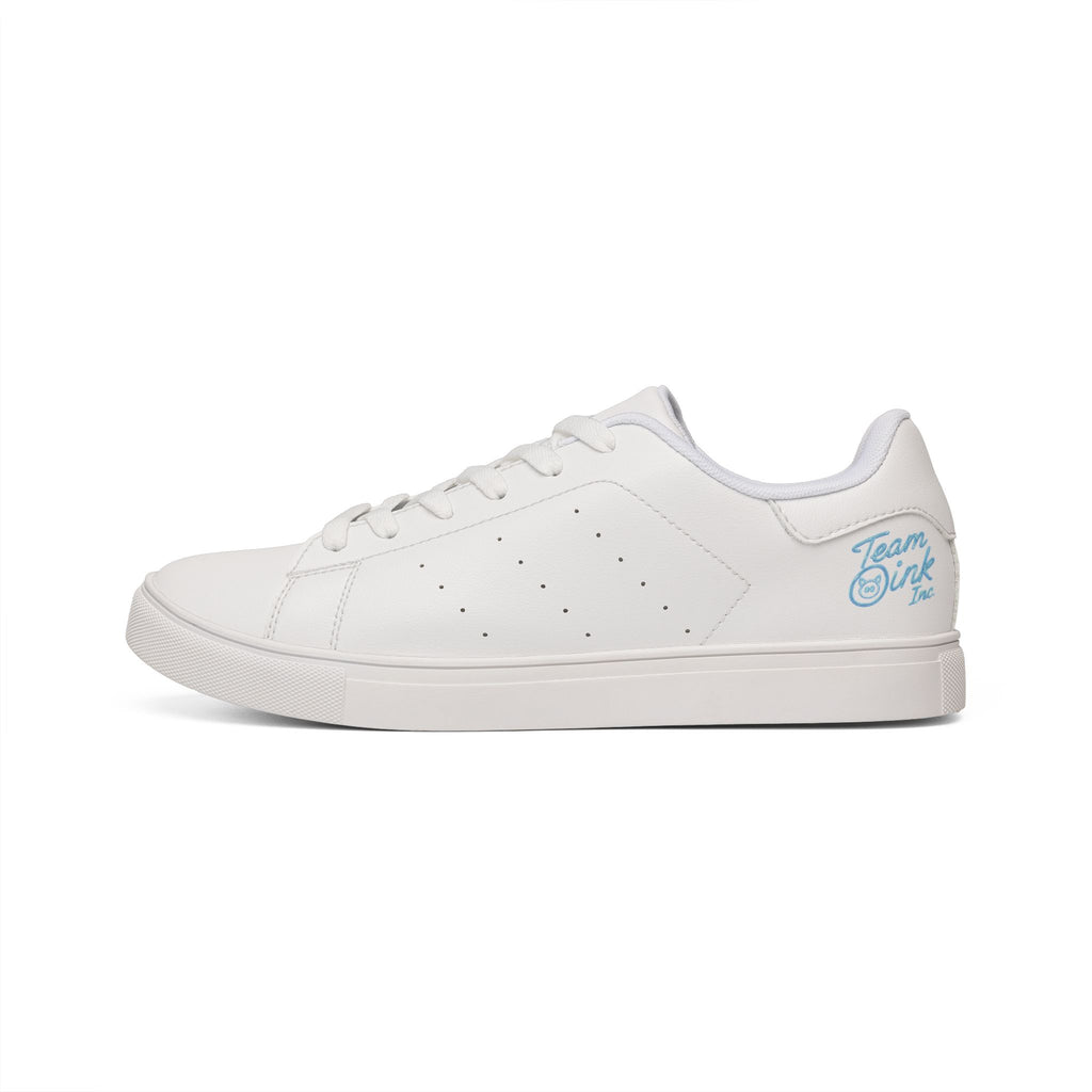 Leather Low-Top Sneakers — Minimal White Men’s Casual Shoes
