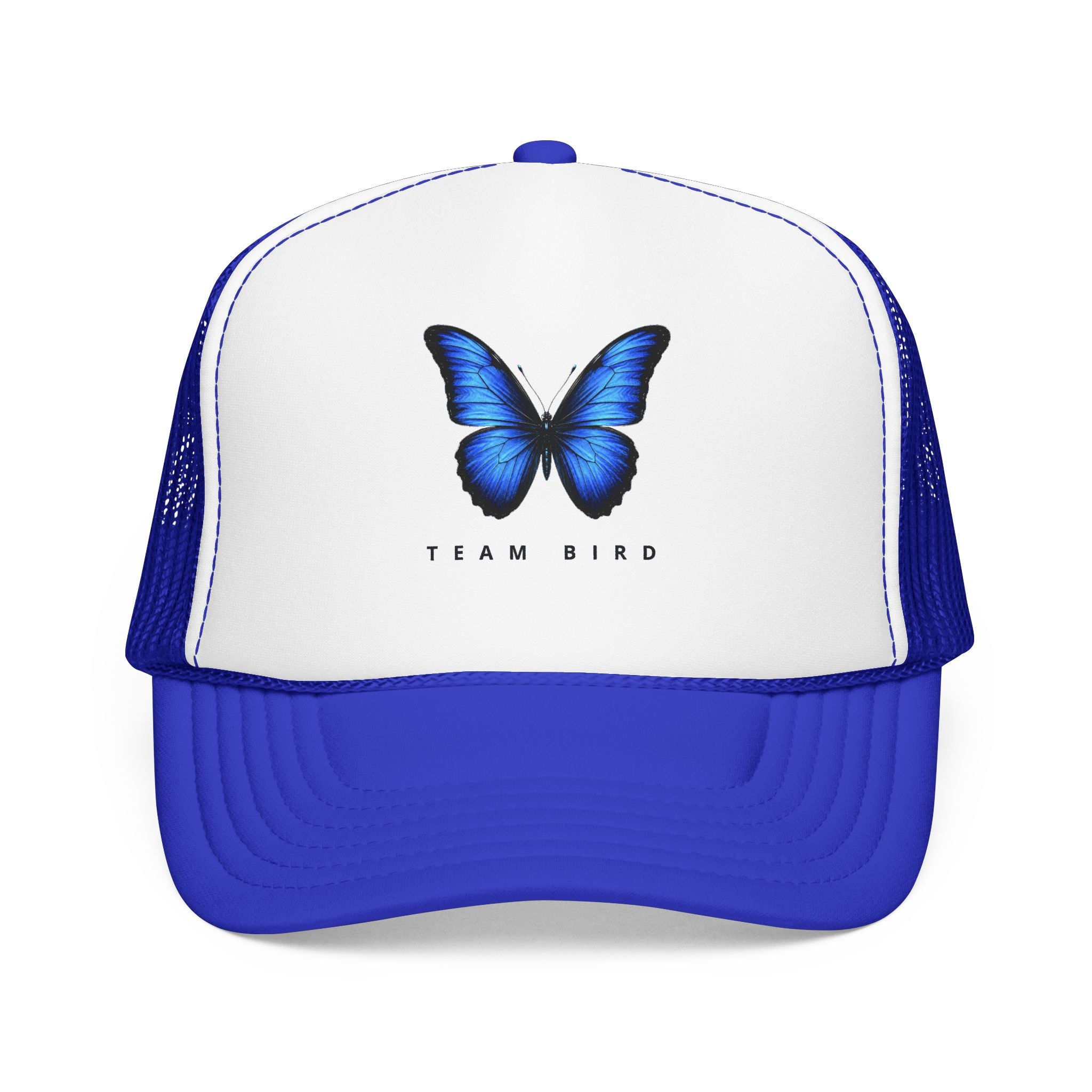 Blue Butterfly Trucker Hat — Vibrant Monarch-Inspired Foam Cap