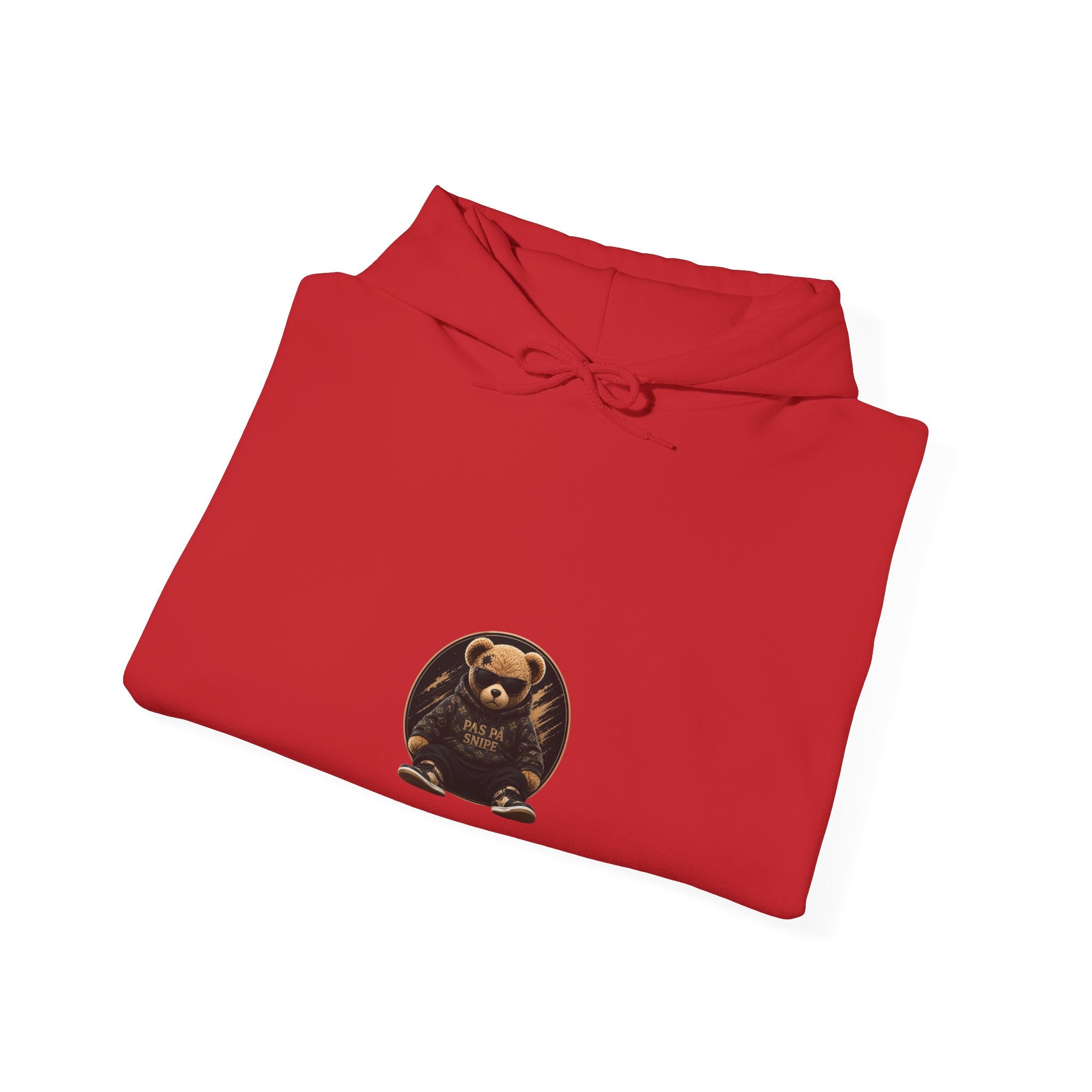 Bear Graphic Hoodie — 'Pas de Swipe' Cute Round Bear Pullover
