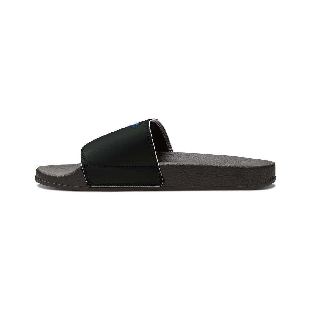 Men's Butterfly Slide Sandals — Blue Neon Wing Removable-Strap Slides