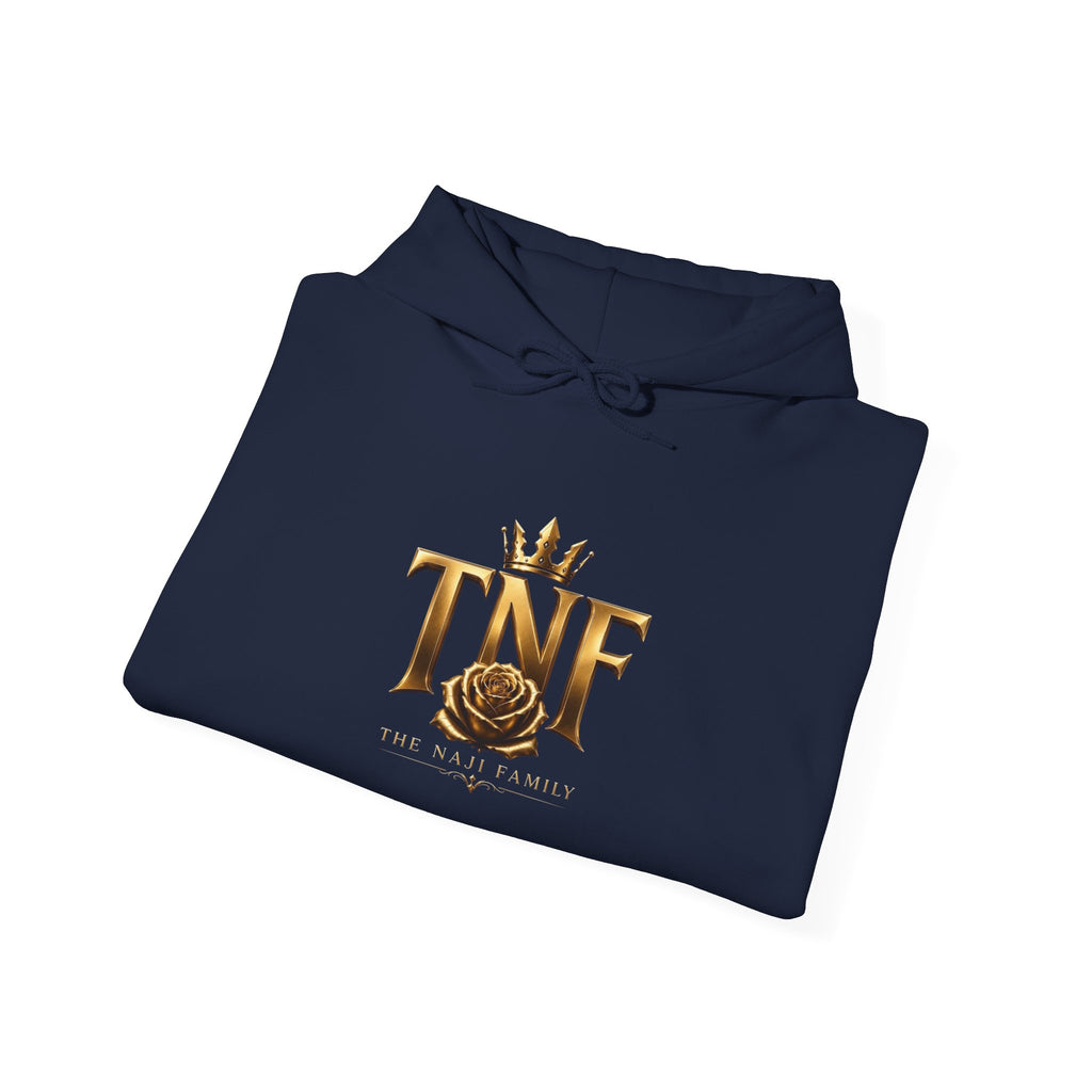 TNF Gold Rose Hoodie — Elegant Crown Logo Pullover