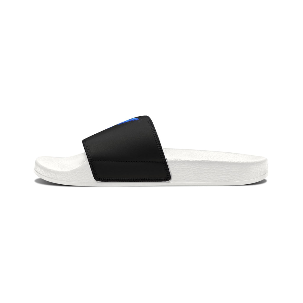 Men's Butterfly Slide Sandals — Blue Neon Wing Removable-Strap Slides