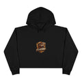 Raccoon Shield Crop Hoodie — Flaeske Gamer Logo Cropped Hoodie