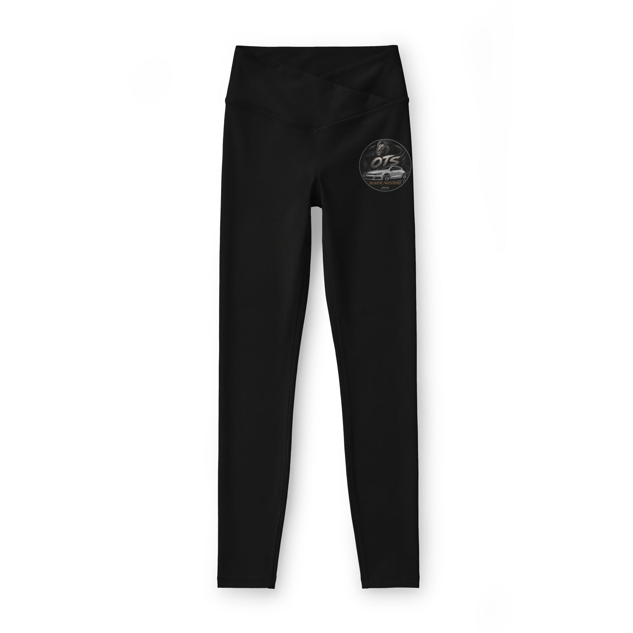 Women's Luxe Leggings — Moonlit Surf Logo High-Waist Activewear