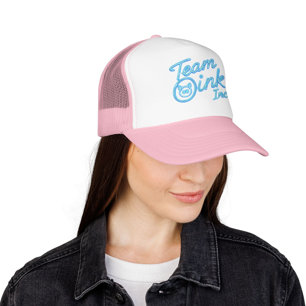 Team Oink Inc. Trucker Hat — Retro Embroidered Foam Cap