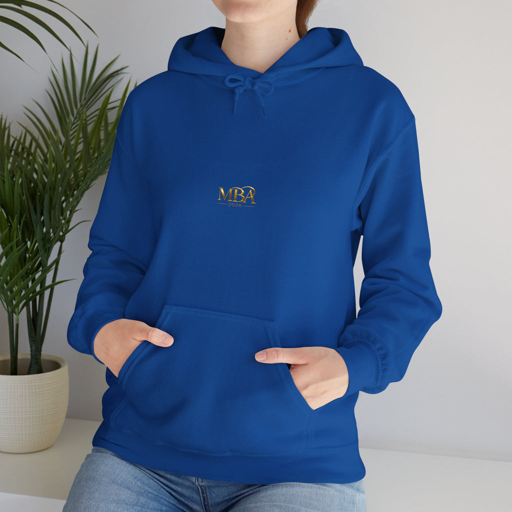 MBA 2026 Gold Logo Hoodie — Graduation/Alumni Commemorative Sweatshirt