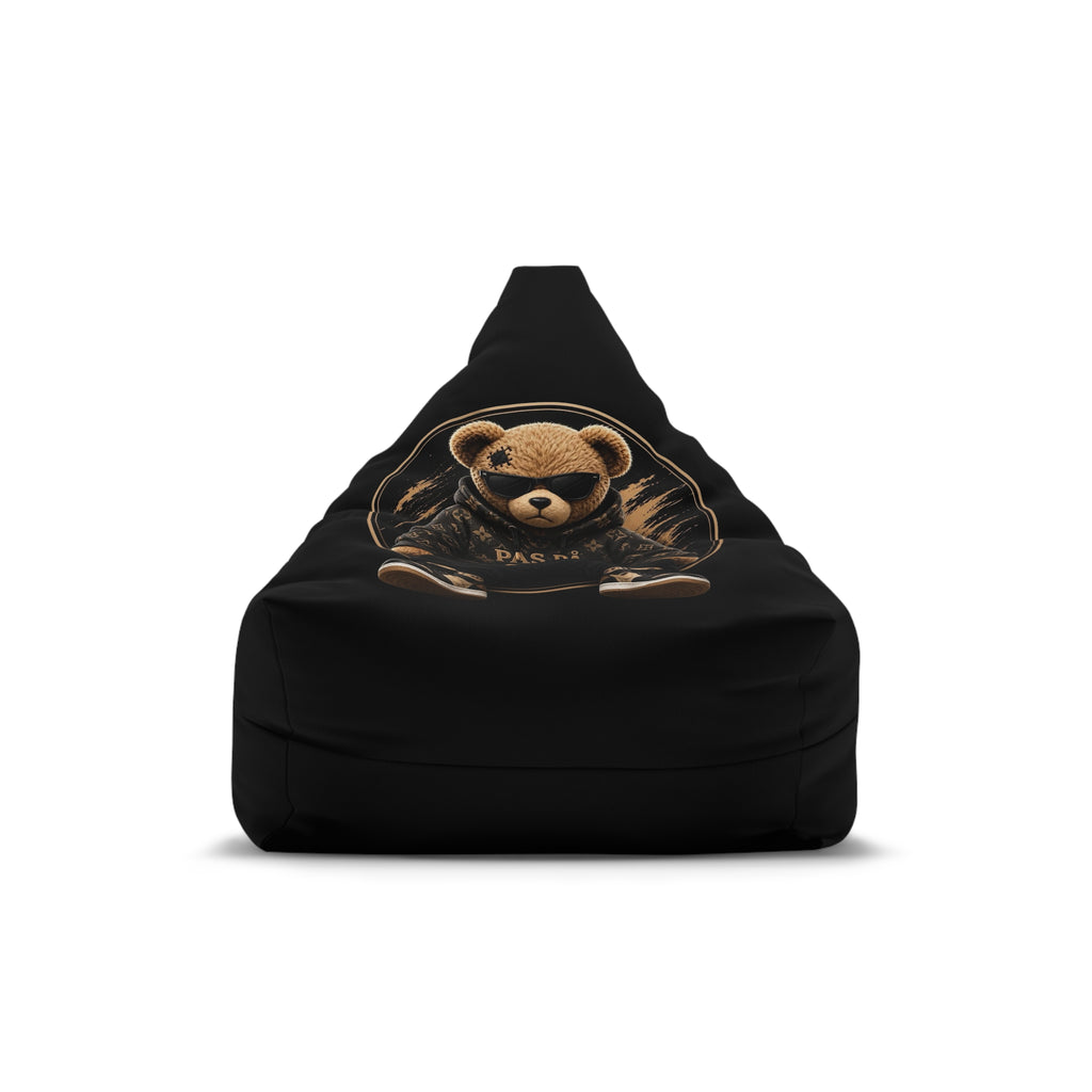Bear Graphic Bean Bag Cover — Cozy Gamer Teddy Design