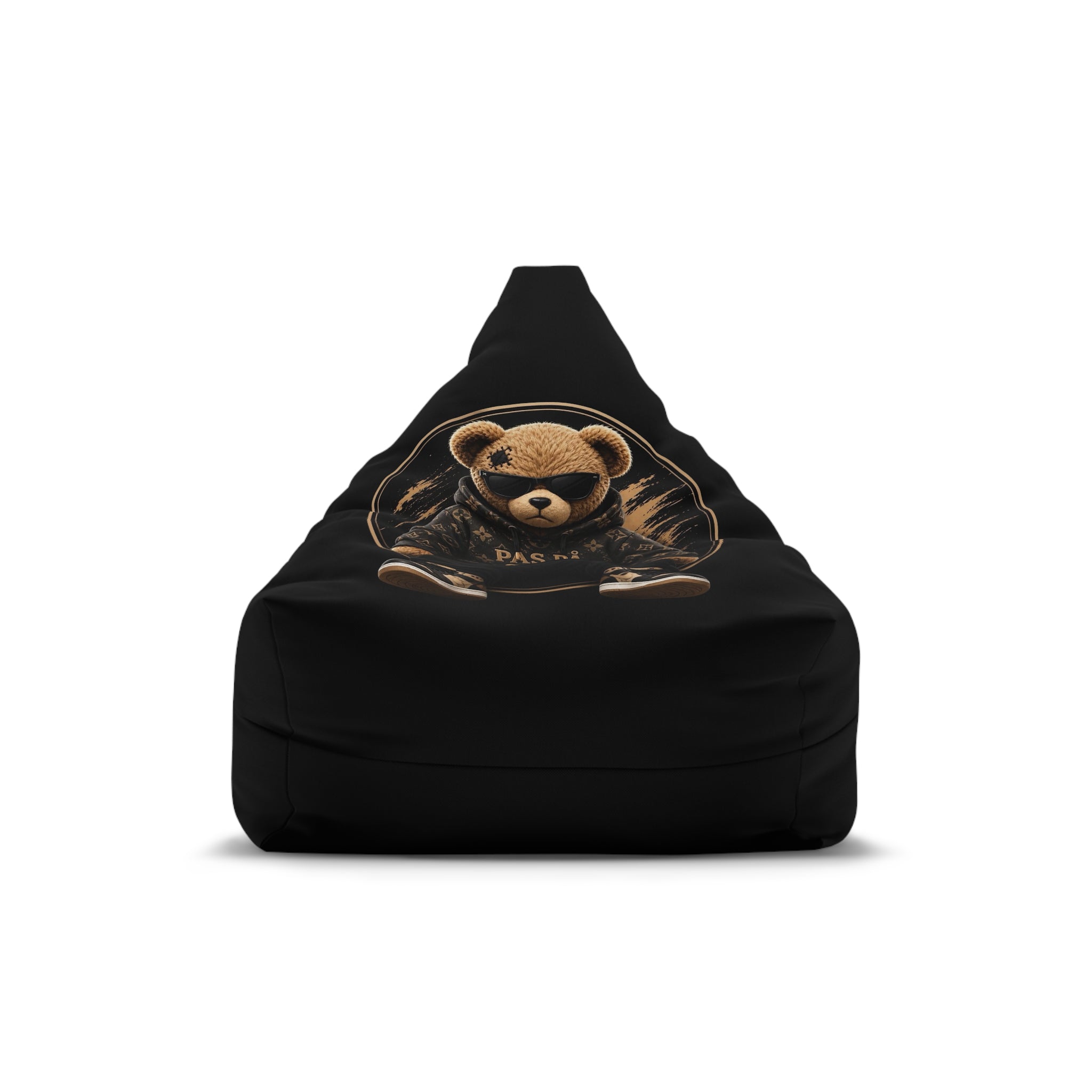 Bear Graphic Bean Bag Cover — Cozy Gamer Teddy Design