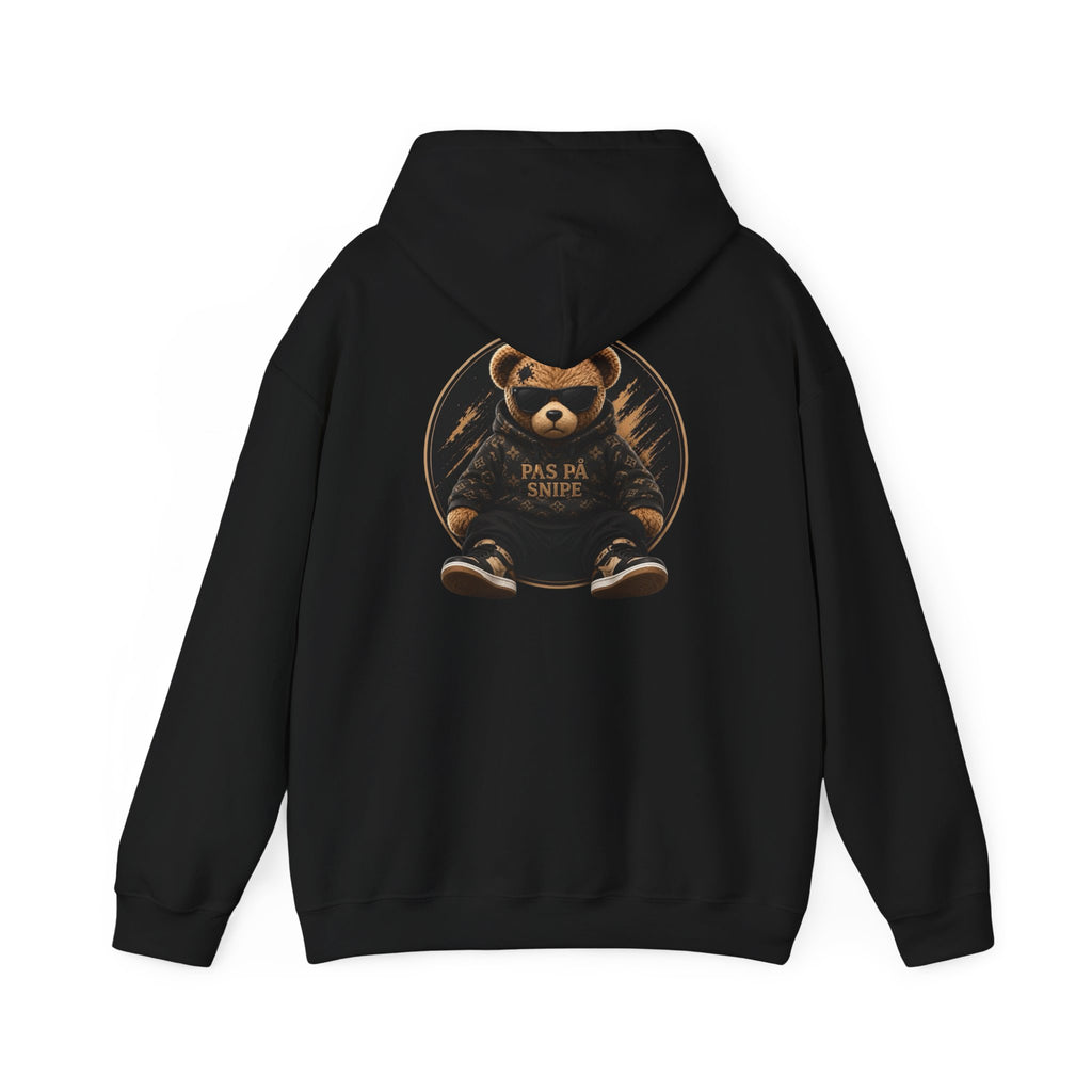 Bear Graphic Hoodie — 'Pas de Swipe' Cute Round Bear Pullover