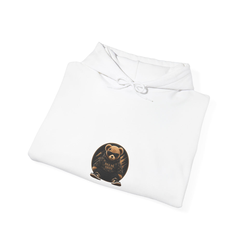 Bear Graphic Hoodie — 'Pas de Swipe' Cute Round Bear Pullover