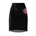 Tonemint Logo Black Pencil Skirt — Women's Slim Fit Graphic Skirt