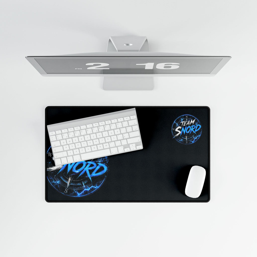 Team Snord Gaming Desk Mat — Large Mousepad with Blue Lightning Logo