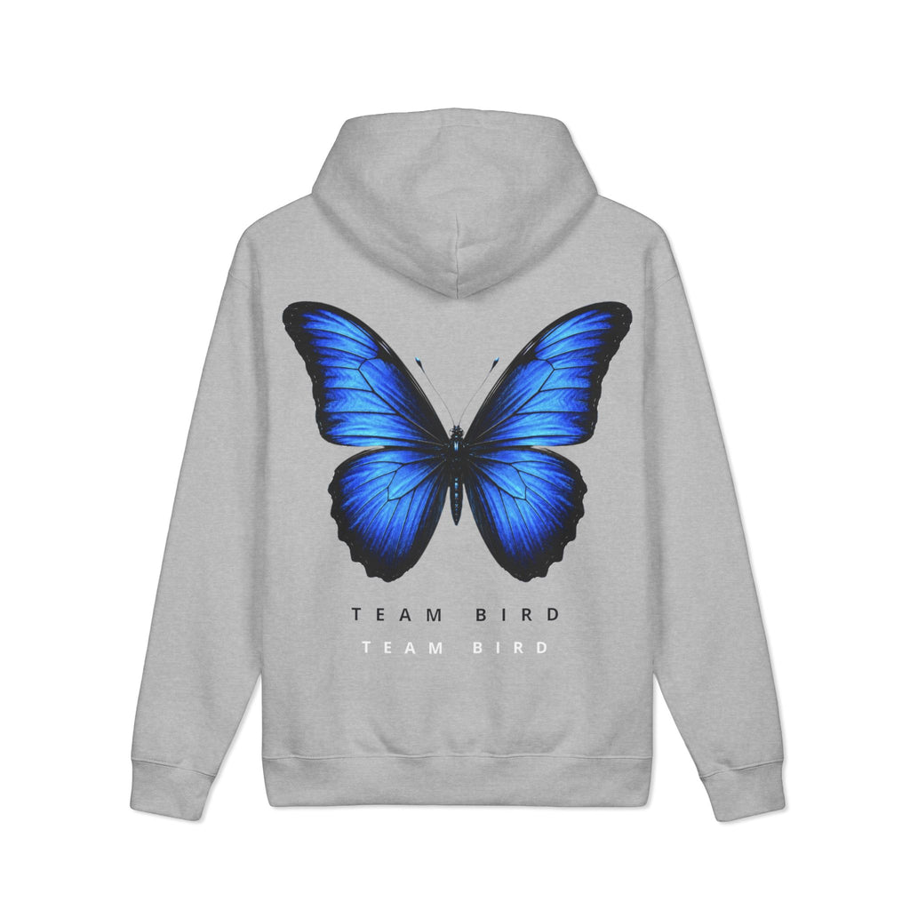Blue Butterfly 'Team Bird' Hoodie — Graphic Butterfly Pullover