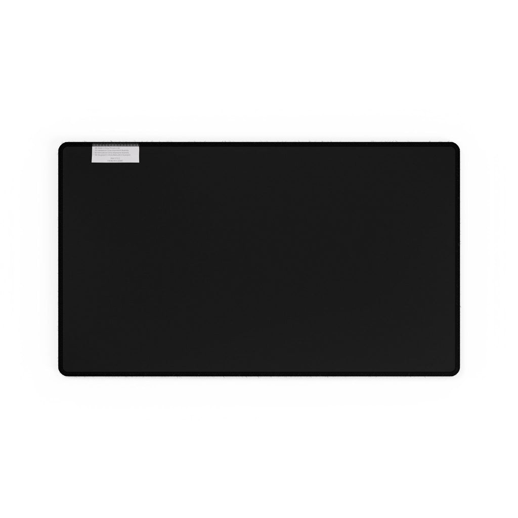 Gaming Desk Mat — Large Black Mouse Pad with Mascot