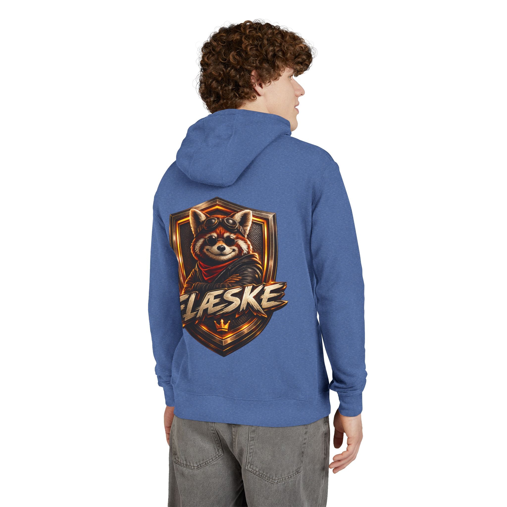 Raccoon Crest Hoodie — "Flæske" Gamer Logo Pullover
