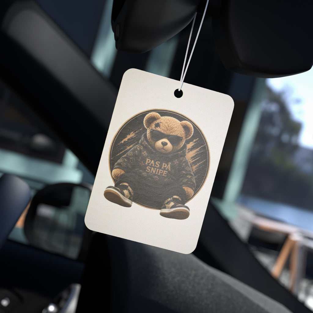 Teddy Bear Car Air Freshener — 'Pas På Snipe' Vintage Cute Scented Ornament