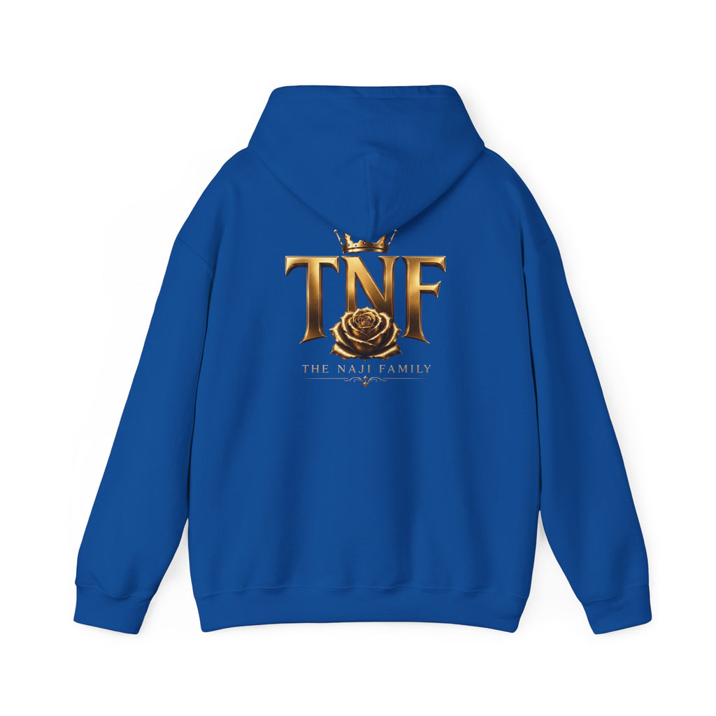 TNF Gold Rose Hoodie — Elegant Crown Logo Pullover