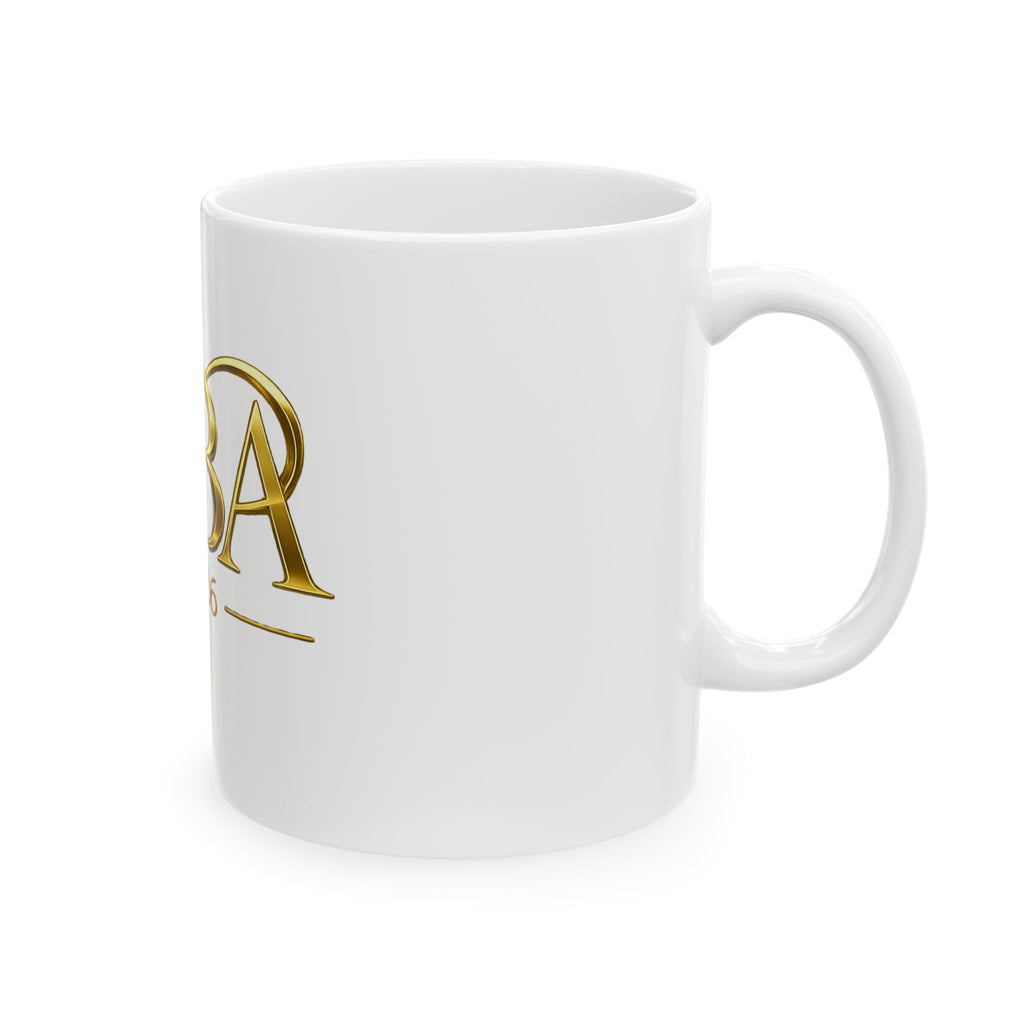 MBA 2026 Graduation Mug — Gold Crest Ceramic Coffee Cup (11oz & 15oz)