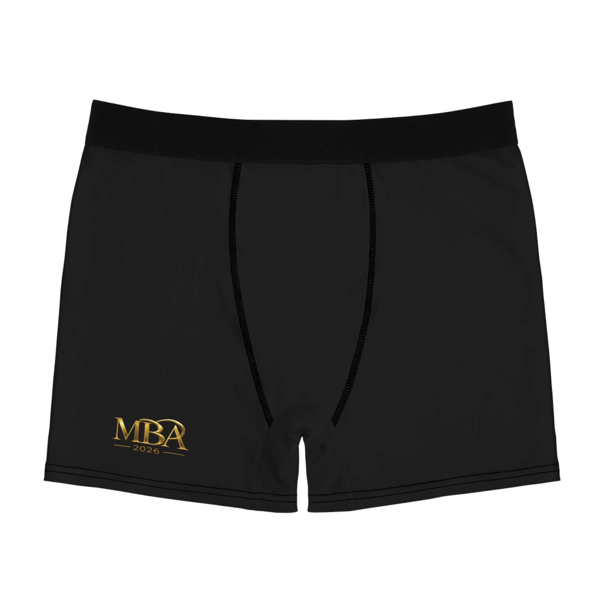 MBA 2026 Men's Boxer Briefs — Gold Logo AOP Performance Underwear