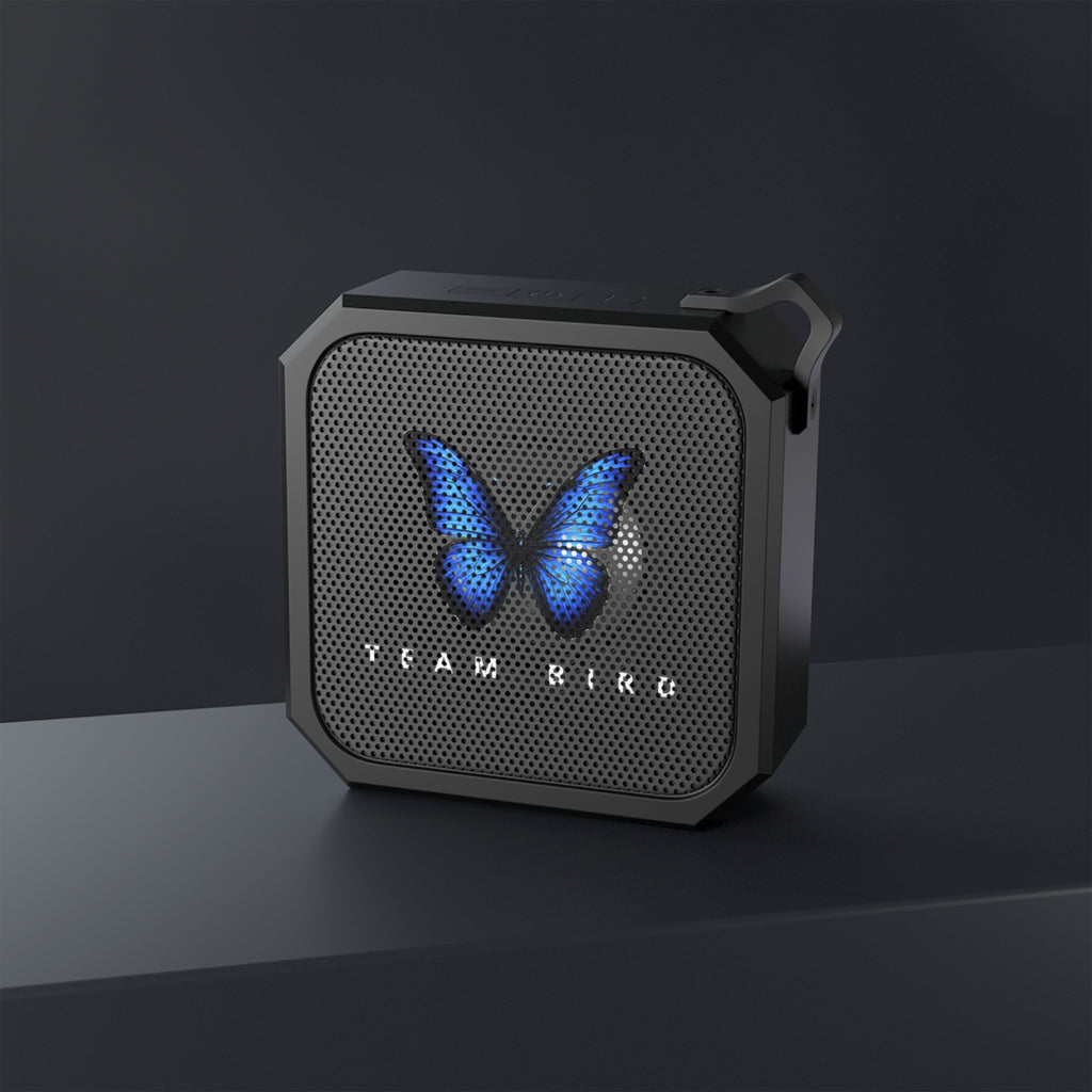 Outdoor Bluetooth Speaker — 'Team Bird' Blue Butterfly Portable Speaker
