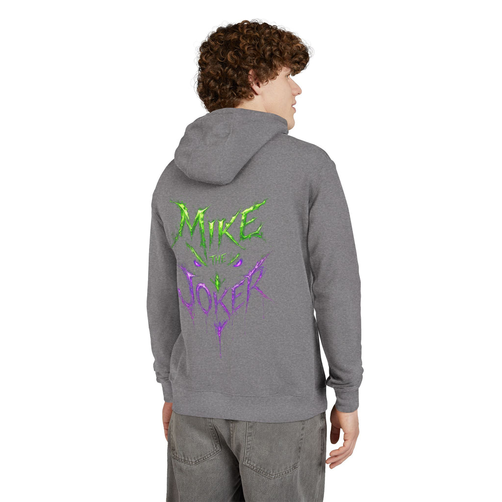 Joker Graphic Hoodie — "Mike the Joker" Neon Green & Purple Streetwear